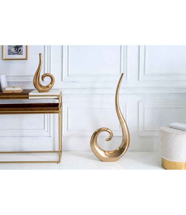 Invicta Interior Moderne vaas WAVE XL 106cm goud aluminium gepolijst decoratie - 41566