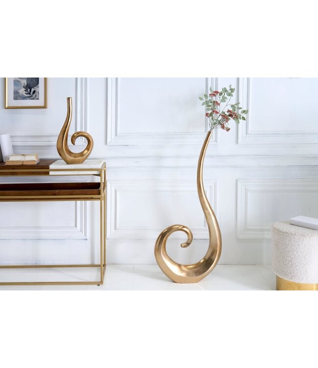 Invicta Interior Moderne vaas WAVE XL 106cm goud aluminium gepolijst decoratie - 41566