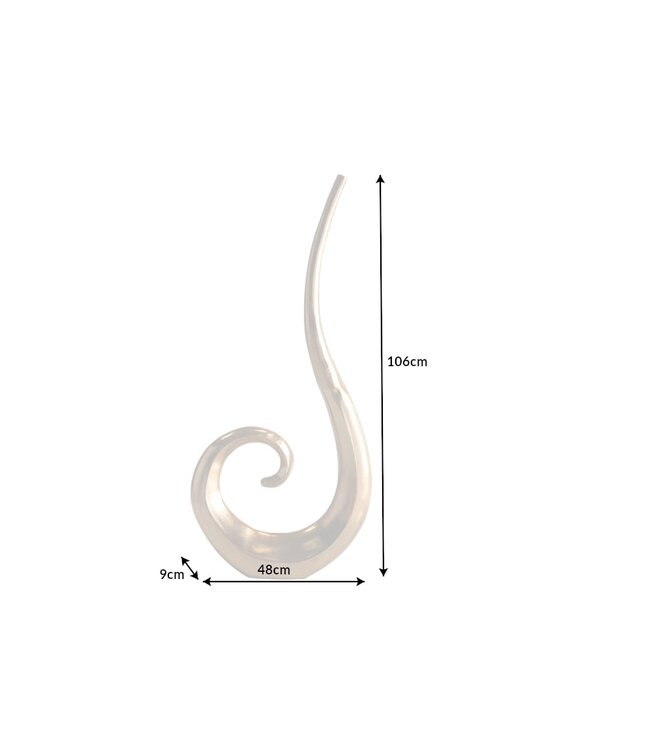 Invicta Interior Moderne vaas WAVE XL 106cm goud aluminium gepolijst decoratie - 41566