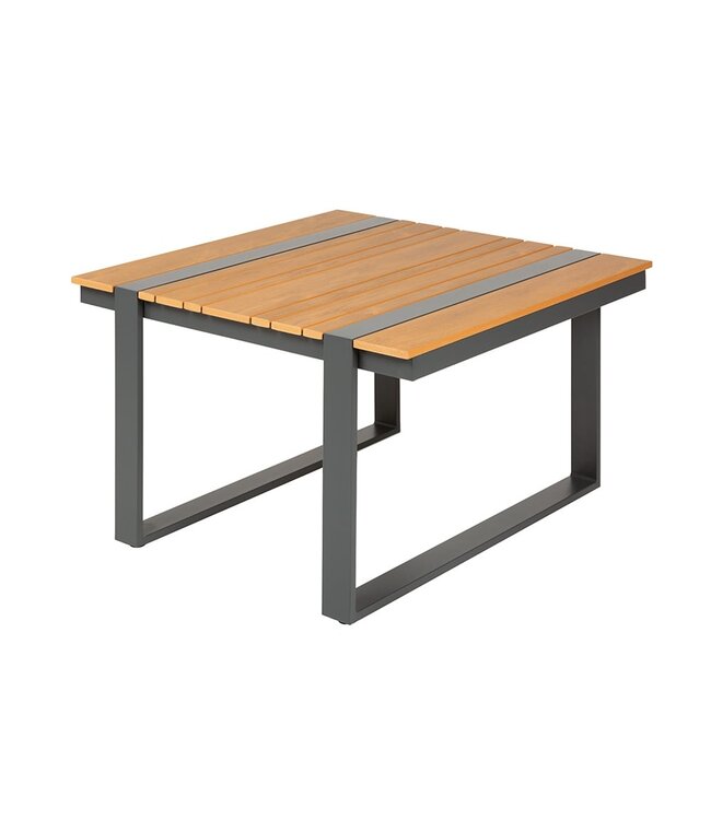 Invicta Interior Moderne tuintafel TAMPA LOUNGE 80cm antraciet aluminium weerbestendige balkontafel - 40935