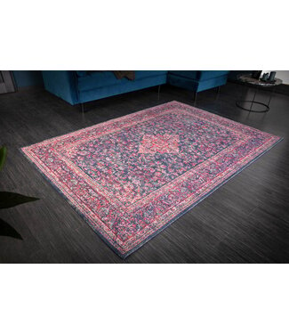 Invicta Interior Vintage katoenen vloerkleed OLD MARRAKESCH 240x160cm rood blauw bloemmotief - 39985