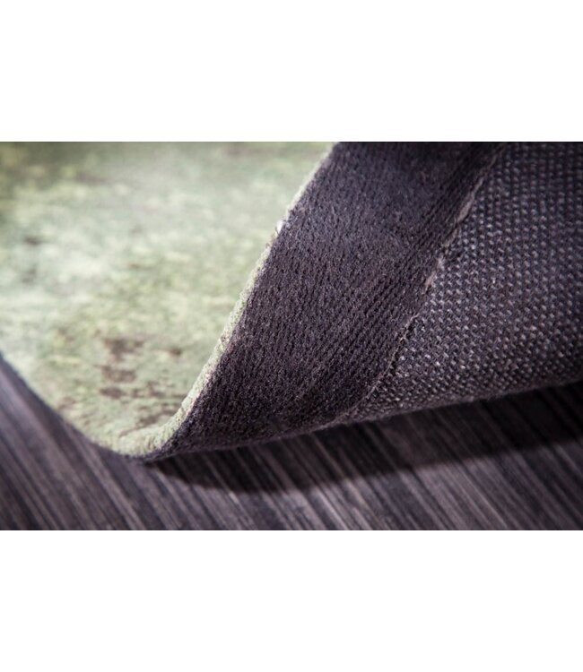 Invicta Interior Vintage tapijt MODERN ART 150cm groen gewassen rond used look - 41257