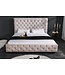 Invicta Interior Design tweepersoonsbed PARIS 160x200cm champagne fluweel Chesterfield gestoffeerd bed - 43106