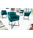 Invicta Interior Exclusief design stoel LOFT fluweel turquoise met armleuning - 41660