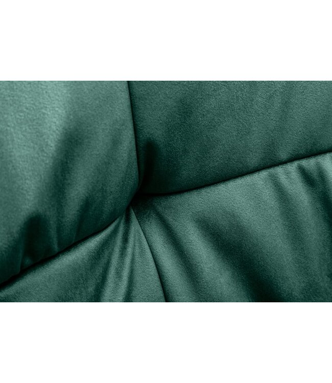 Invicta Interior Exclusief design stoel LOFT fluweelgroen met armleuning metalen frame mat zwart - 41661