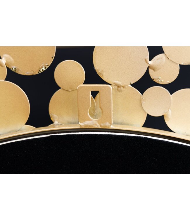 Invicta Interior Decoratieve wandspiegel COINS 80cm XL antiek goud rond handgemaakt metaal - 42242