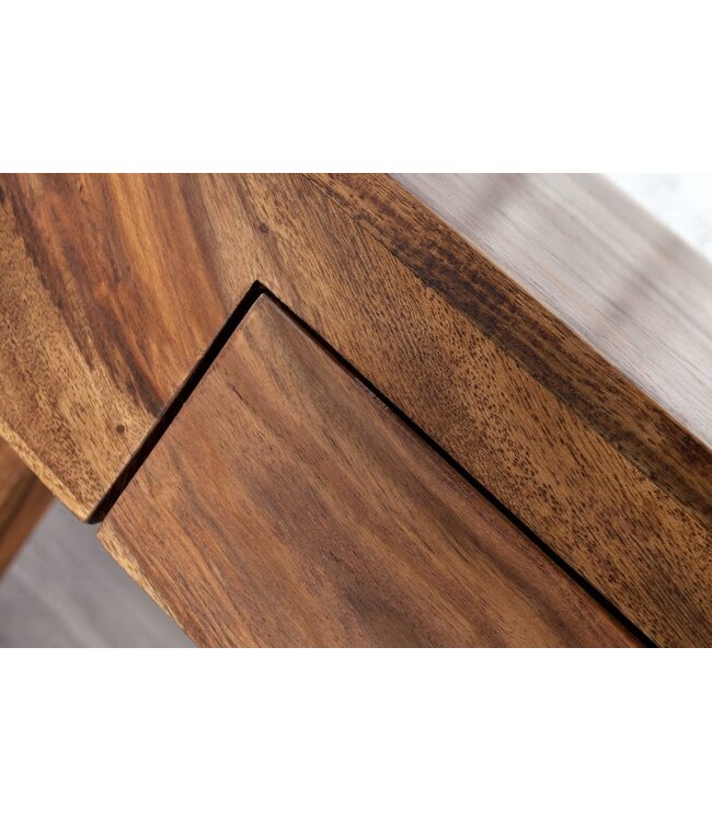 Invicta Interior Solide secretaire MAKASSAR consoletafel van 100 cm Sheesham steenafwerking bureau met unieke korrel - 30148