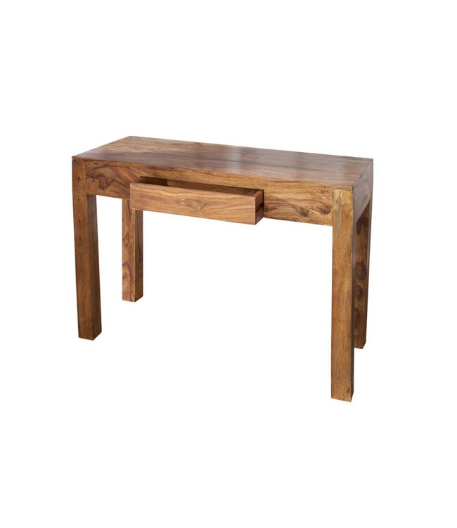 Invicta Interior Solide secretaire MAKASSAR consoletafel van 100 cm Sheesham steenafwerking bureau met unieke korrel - 30148