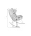Invicta Interior Design schommelstoel SCANDINAVIA SWING grijs fluweel chroom fauteuil - 43141