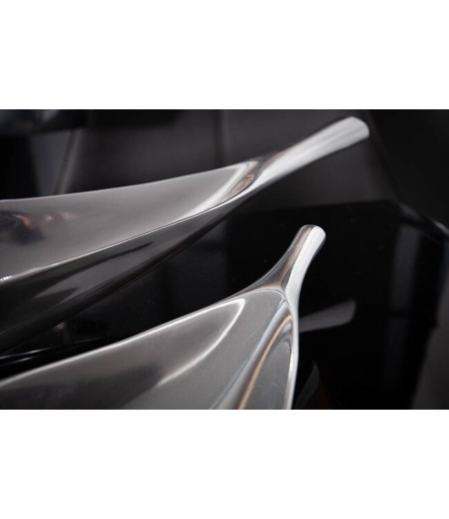 Invicta Interior Handgemaakte decoratieve kom SILVER LEAF 41cm zilver aluminium - 17371