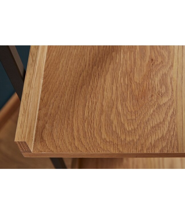 Invicta Interior industrieele boekenkast FACTORY 166cm eikenlook met metalen frame - 39705