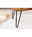 Invicta Interior Design Couchtisch ORGANIC LIVING 100cm Sheesham steenafwerking Massivholz handgemaakte haarspeldpoten - 43073