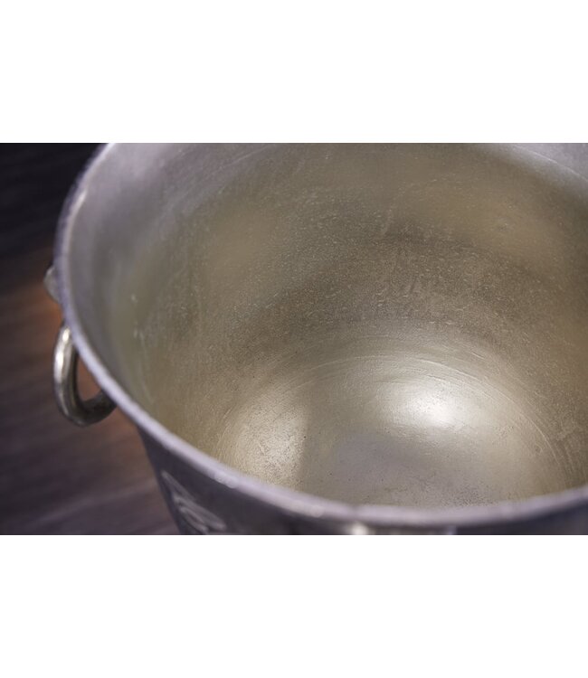 Invicta Interior Decoratieve champagnekoeler CHAMPAGNE 80cm antiek zilveren handgemaakte metalen flessenkoeler - 41691