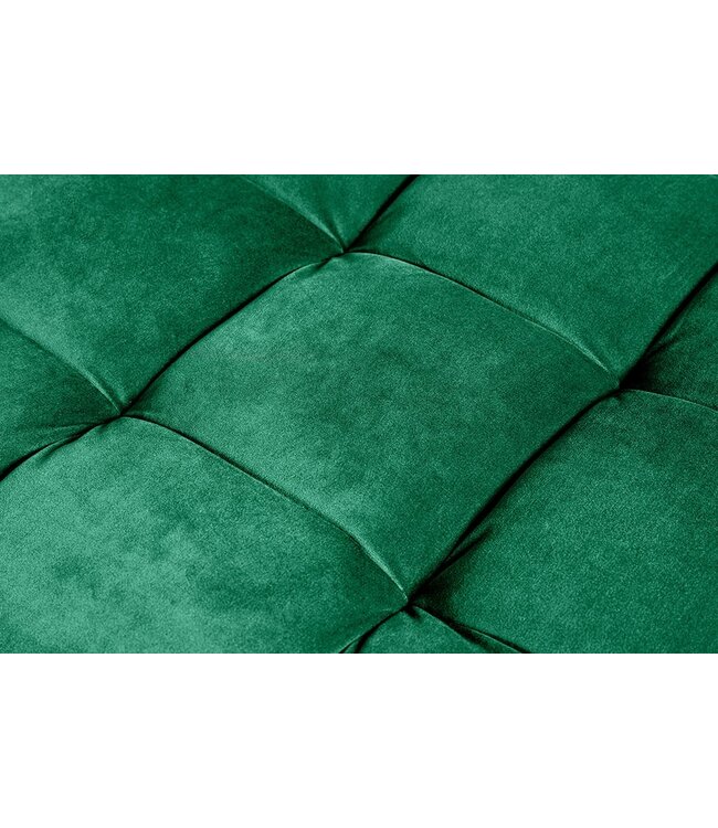 Invicta Interior Design kruk COSY VELVET 80cm smaragdgroen fluweel gouden poten - 43133