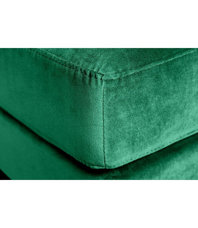 Invicta Interior Design kruk COSY VELVET 80cm smaragdgroen fluweel gouden poten - 43133