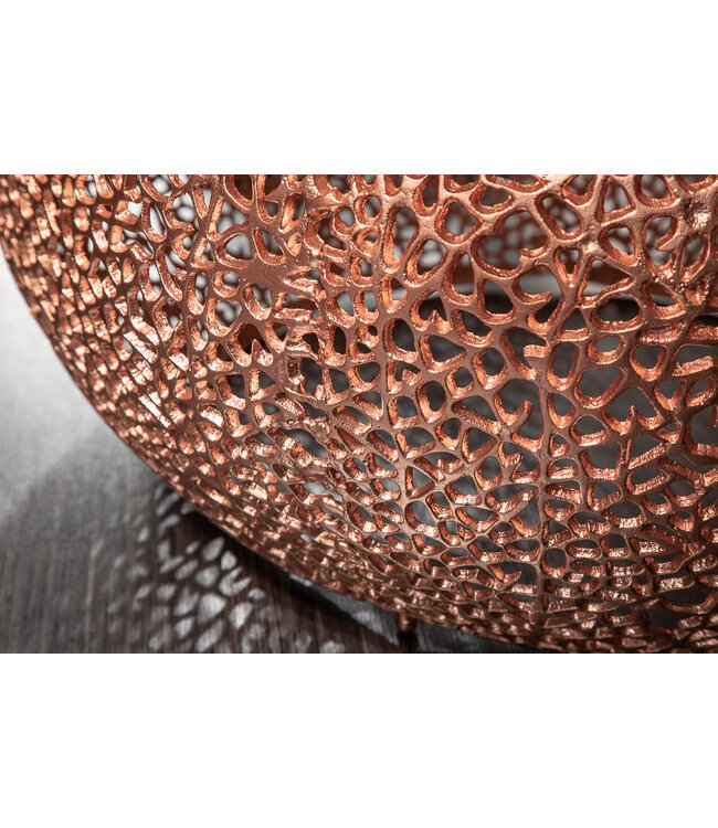 Invicta Interior Filigraan design salontafel ABSTRACT BLAD 80cm koper handgemaakt - 40287