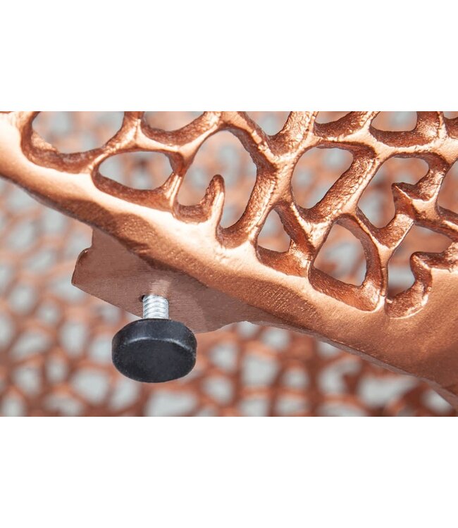 Invicta Interior Filigraan design salontafel ABSTRACT BLAD 80cm koper handgemaakt - 40287