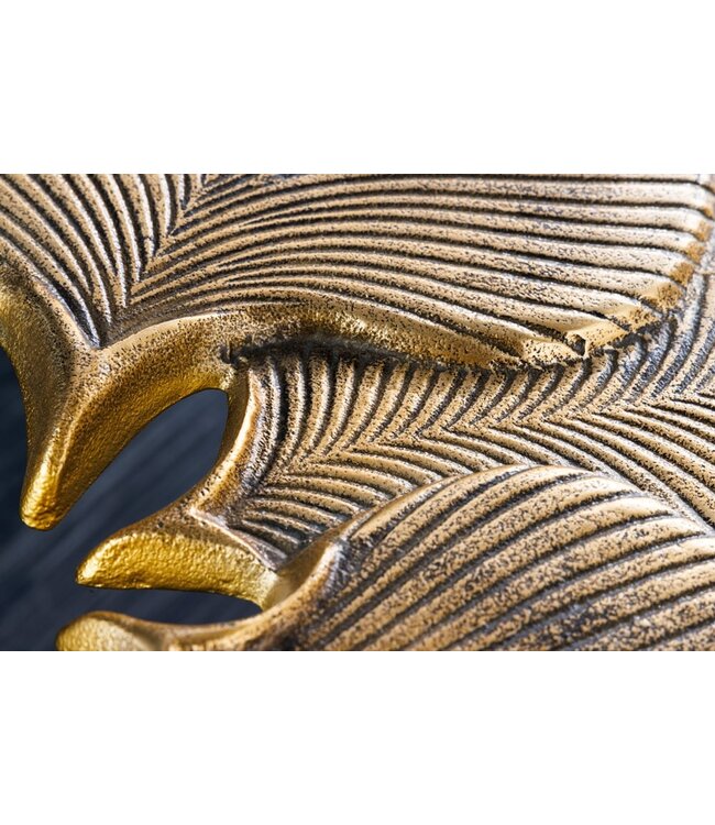 Invicta Interior Decoratieve bijzettafel GINKGO LEAFS 60cm goud handgemaakt metaal - 42243