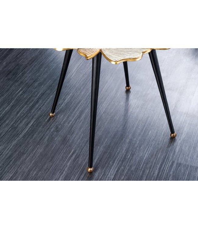 Invicta Interior Decoratieve bijzettafel GINKGO LEAFS 60cm goud handgemaakt metaal - 42243