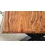 Invicta Interior Massief houten salontafel MAMMUT 120cm acacia honing afwerking X-frame zwart 2,5cm tafelblad - 41654