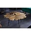 Invicta Interior Decoratieve salontafel GINKGO 95cm goud zwart handgemaakt metaal - 42033