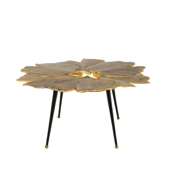 Invicta Interior Decoratieve salontafel GINKGO 95cm goud zwart handgemaakt metaal - 42033