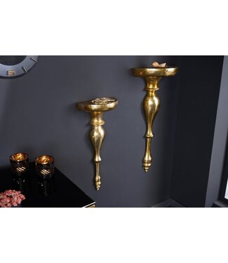 Invicta Interior Barokke wandconsole SCALA 60cm goud metalen wandplank handgemaakte wanddecoratie - 42266