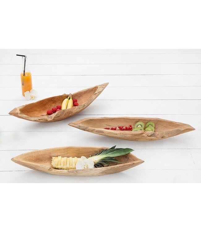 Invicta Interior Massieve kom NATURE BOAT 60cm natuurlijk teak wortelhout - 21053