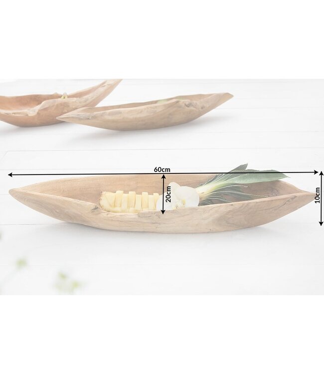 Invicta Interior Massieve kom NATURE BOAT 60cm natuurlijk teak wortelhout - 21053