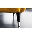 Invicta Interior Retro design fauteuil DON mosterdgeel fluweel veerkern zilveren voetdoppen - 42640