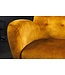 Invicta Interior Retro design fauteuil DON mosterdgeel fluweel veerkern zilveren voetdoppen - 42640
