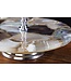 Invicta Interior Decoratieve taartstandaard NOBLE 35cm zilveren edelsteen handgemaakt agaatkwarts aluminium - 41559