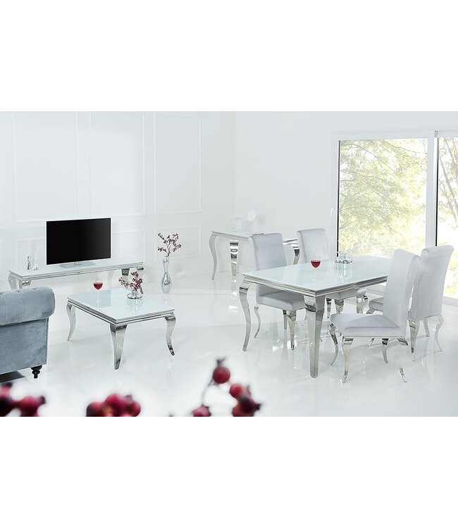 Invicta Interior Eettafel Modern Barok 180cm wit zilver/ 37903