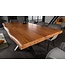 Invicta Interior Massief houten eettafel MAMMUT NATURE 180cm acacia honing afwerking boomrand 6cm tafelblad - 41607