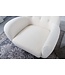 Invicta Interior Retro design fauteuil DON wit Bouclé stof veerkern gouden voetdoppen - 42639