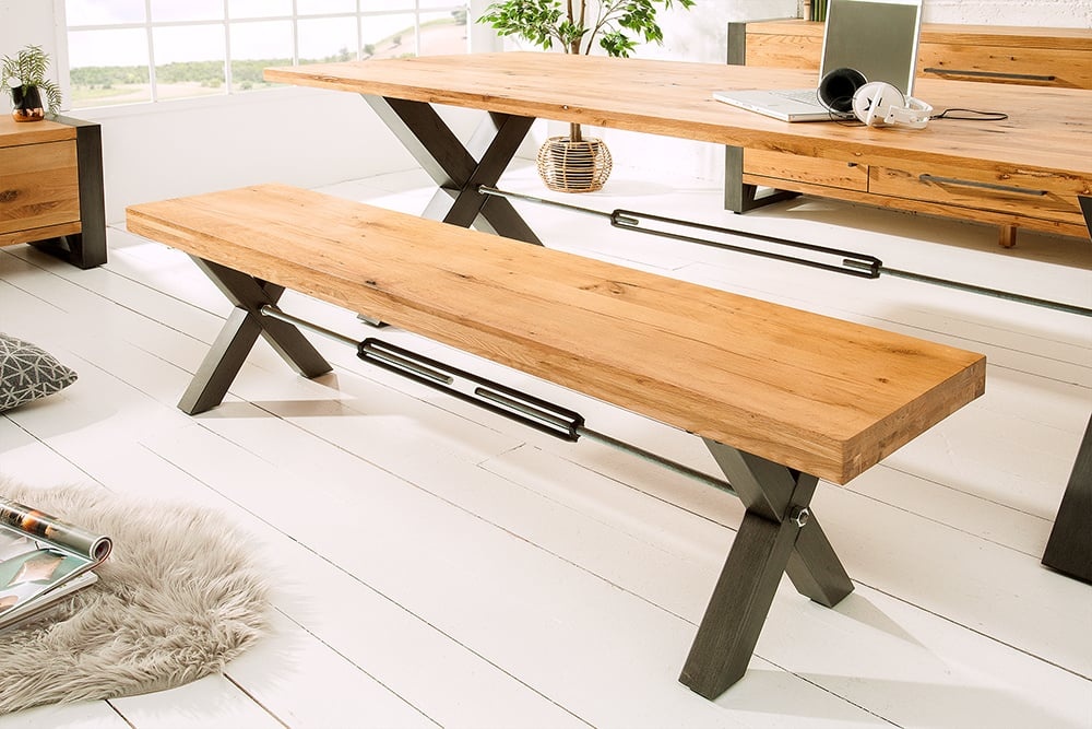 Eikenhouten bank Thor 180cm/ 38807