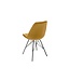 Invicta Interior Design stoel SCANDINAVIA MEISTERSTÜCK mosterdgeel fluweel zwart metalen poten - 43063