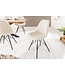 Invicta Interior Design stoel SCANDINAVIA MEISTERSTÜCK crème bouclé zwart metalen poten - 43064