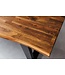 Invicta Interior Massief houten eettafel GENESIS 160cm naturel antraciet acaciaboomrand industrieel design - 42050