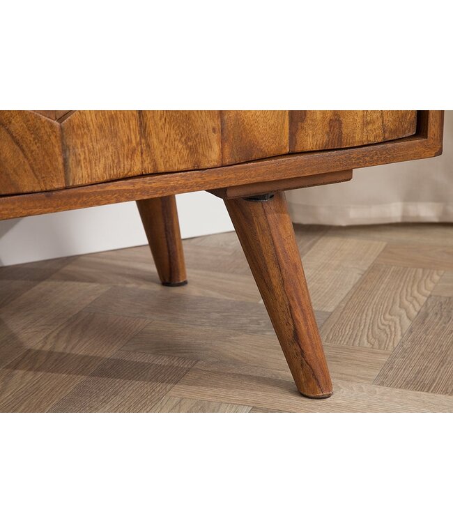 Invicta Interior Massief dressoir MYSTIC LIVING 145cm Sheesham naturel 3D oppervlak massief hout - 39742