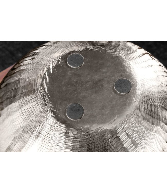 Invicta Interior Handgemaakte decoratieve kom ORIENT 40cm zilverkleurig metaal gehamerd ontwerp - 42238