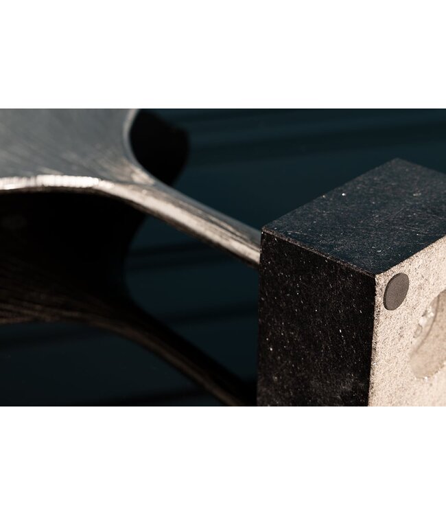 Invicta Interior Decoratief beeld GINKGO LEAF 44cm zilver handgemaakt metaal met marmeren voet - 41786