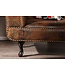 Invicta Interior Chesterfield chaise longue 170cm antiekbruin met knoopstiksel en klinknagels - 21628