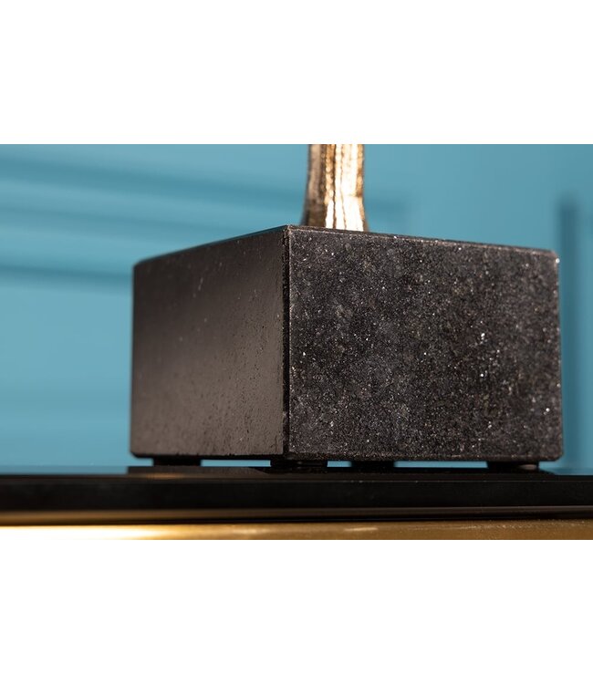 Invicta Interior Decoratief beeld GINKGO LEAF 44cm goud handgemaakt metaal met marmeren voet - 41785