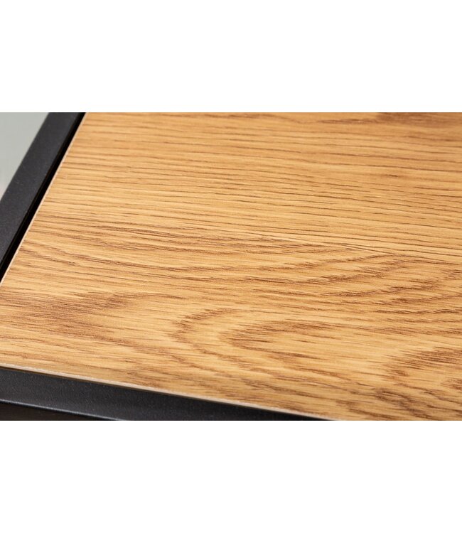 Invicta Interior industrieele boekenkast SLIM LINE 185x114cm wilde eik zwart zes planken - 42024