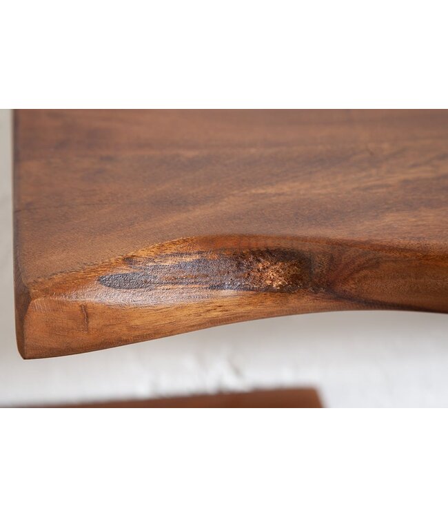 Invicta Interior Massieve wandplank MAMMUT 80cm acaciahouten plank met boomrand - 39960