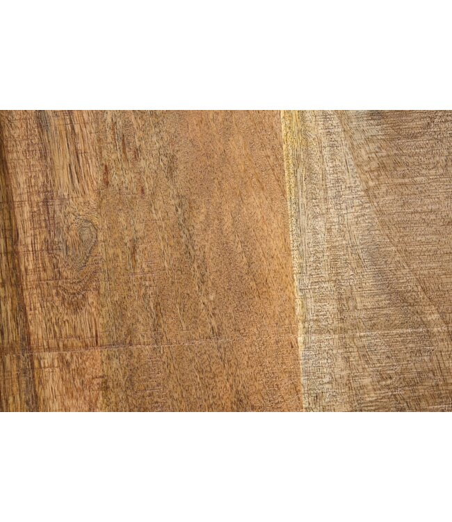 Invicta Interior industrieele bijzettafel set van 2 SERVITEUR 45 cm metalen salontafel van natuurlijk mangohout - 42575