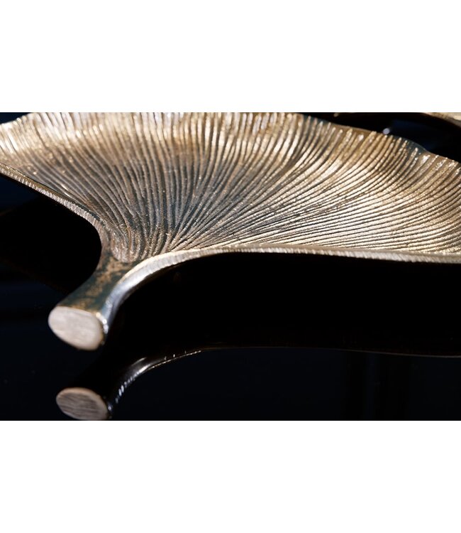 Invicta Interior Decoratieve kommen set van 3 GINKGO 30cm goud handgemaakt metaal - 41779