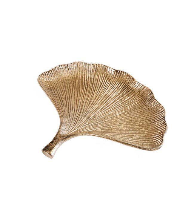 Invicta Interior Decoratieve kommen set van 3 GINKGO 30cm goud handgemaakt metaal - 41779