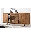 Invicta Interior Massief dressoir BARRACUDA 160cm antiek teakhout met stalen sledepoten - 37032